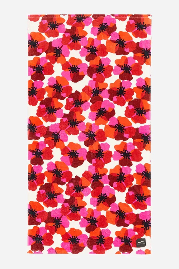 Slowtide ręcznik plażowy bawełniany 30 x 60 cm czerwony STRP085