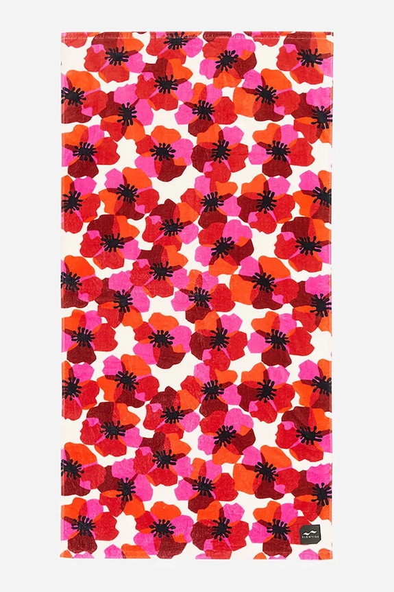 Slowtide ręcznik plażowy bawełniany 30 x 60 cm czerwony STRP085