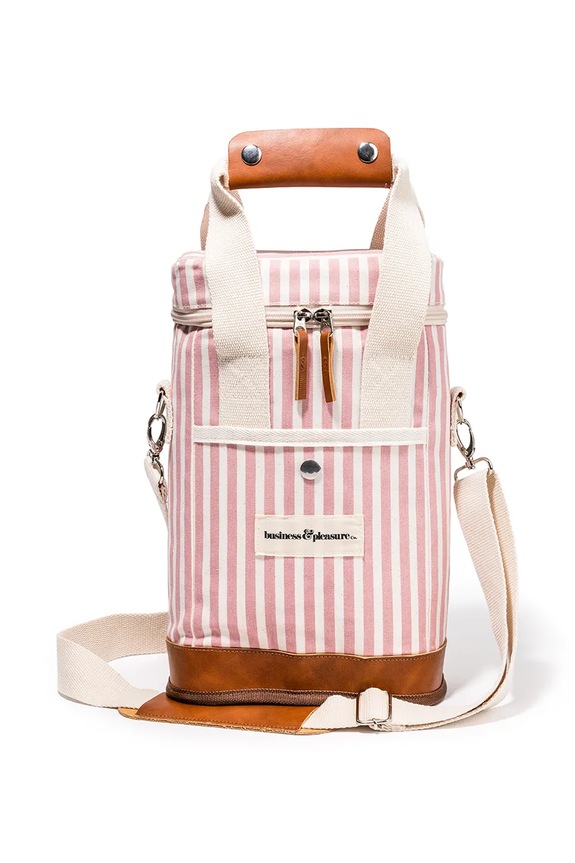 Business & Pleasure Co. torba termiczna na wino 34,5 x 27 x 12,7 cm różowy BPA.WCB.LAU.PNK