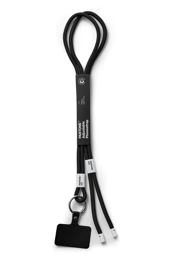 Lifestyle Pantone pasek do telefonu z materiału tekstylnego 48 x 3,3 cm 101330419 czarny