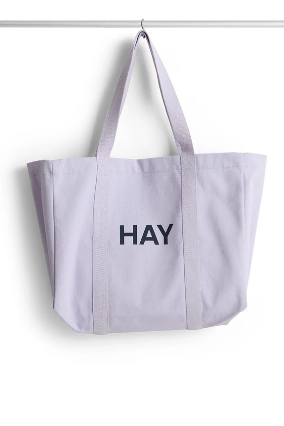 HAY torba na zakupy z materiału tekstylnego 32 x 40 x 13 cm fioletowy AE980.A602.AB78