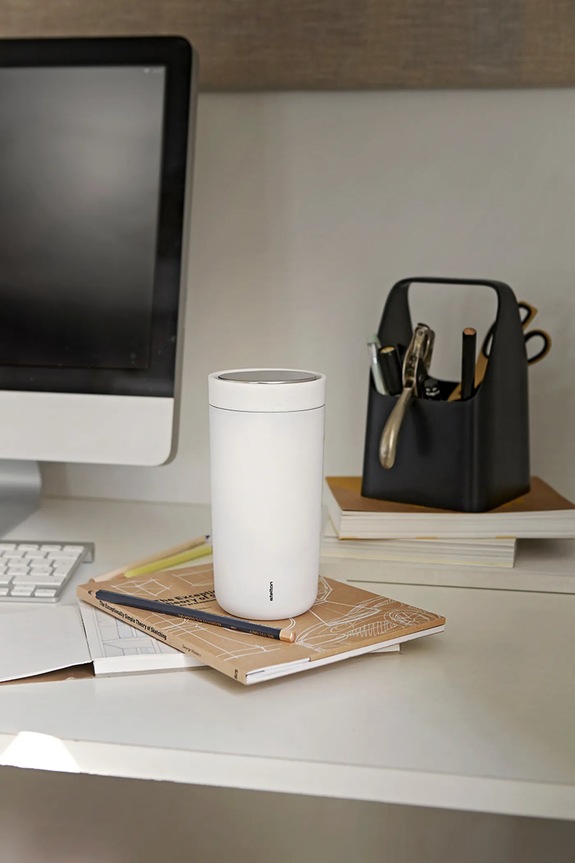 Lifestyle Stelton cană termică din oţel inoxidabil 0,4 l 685.3.1 alb