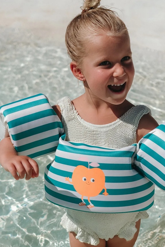 Plávacia vesta s rukávmi SunnyLife Floatie Jacket 3-6 tyrkysová S61FJPPG