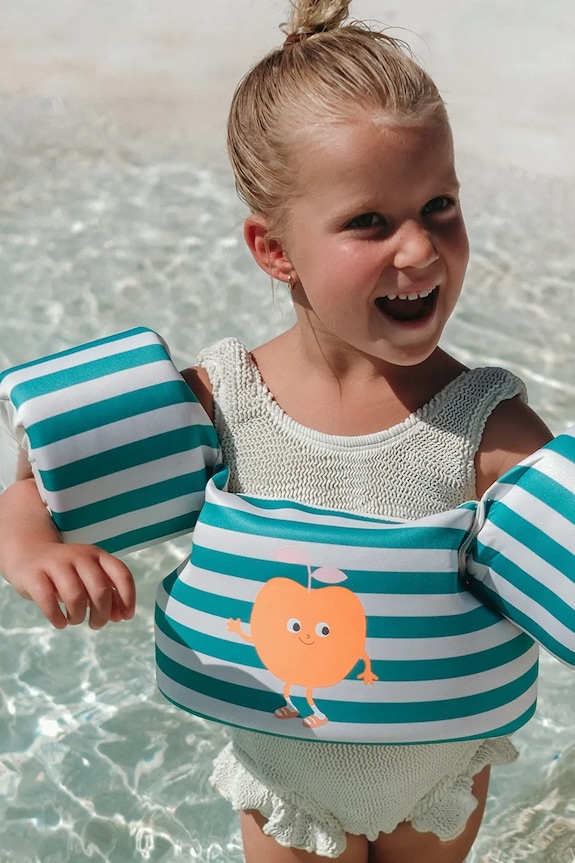 Plávacia vesta s rukávmi SunnyLife Floatie Jacket 3-6 tyrkysová S61FJPPG
