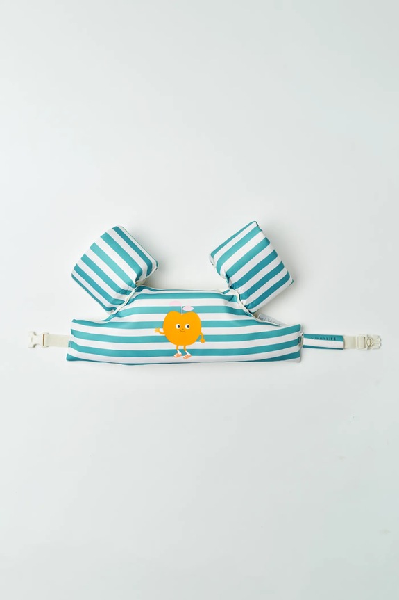 Plávacia vesta s rukávmi SunnyLife Floatie Jacket 3-6 S61FJPPG tyrkysová AA00