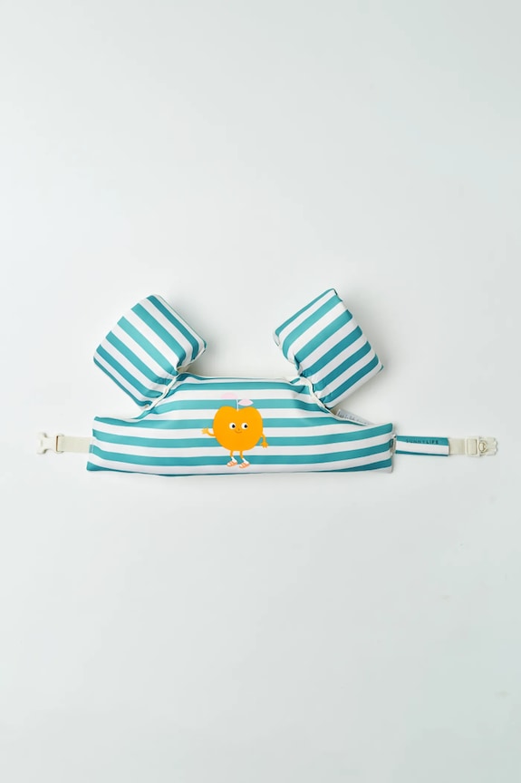 Plávacia vesta s rukávmi SunnyLife Floatie Jacket 3-6 S61FJPPG tyrkysová AA00