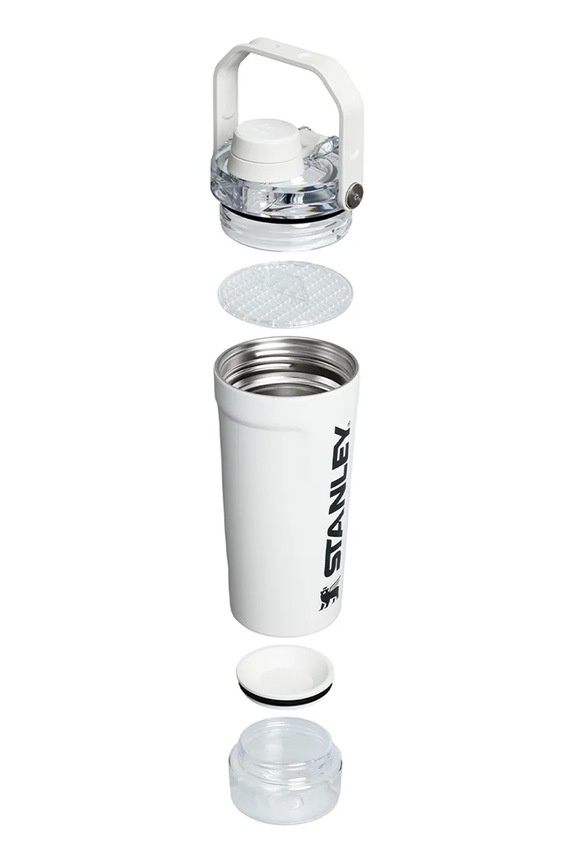 Lifestyle Stanley shaker din oţel inoxidabil Activate Shaker 0.6L 10.13007.023 alb