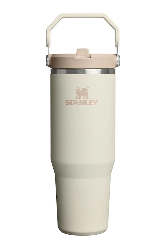 Stanley cană termică din oţel inoxidabil Kubek IceFlow™ Flip Straw 0.89L bej 10.13424.0197