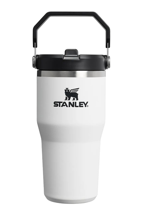 Stanley cană termică din oţel inoxidabil IceFlow™ Flip Straw 0.59L alb 10.13425.0117