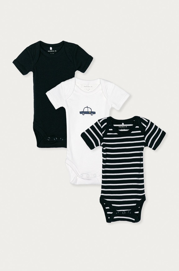 Name it - Body bebe 50-98 cm (3-pack) cu modele bleumarin 13183428