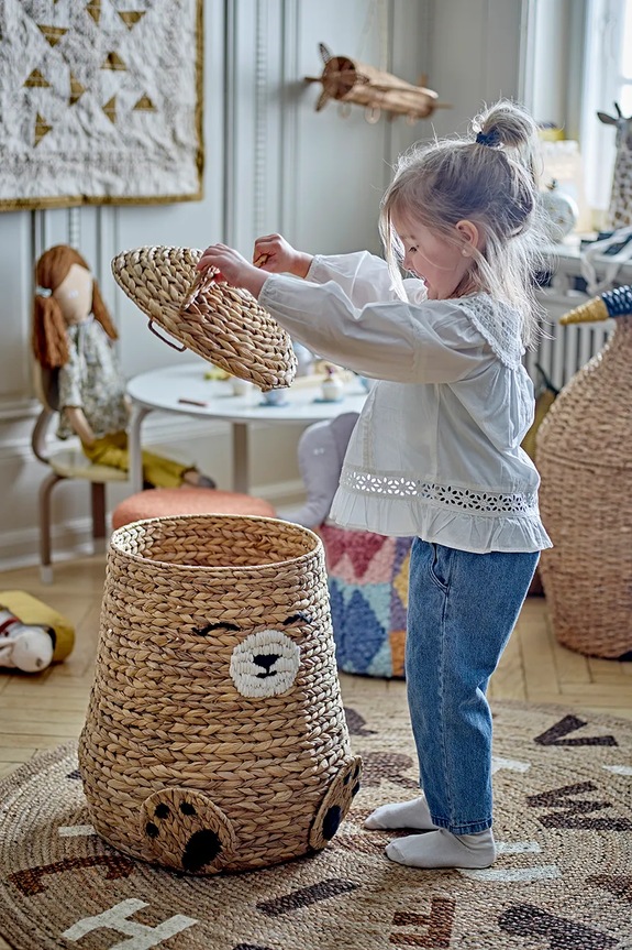 Salon i sypialnia Bloomingville kosz do przechowywania Timone 82062341 beżowy