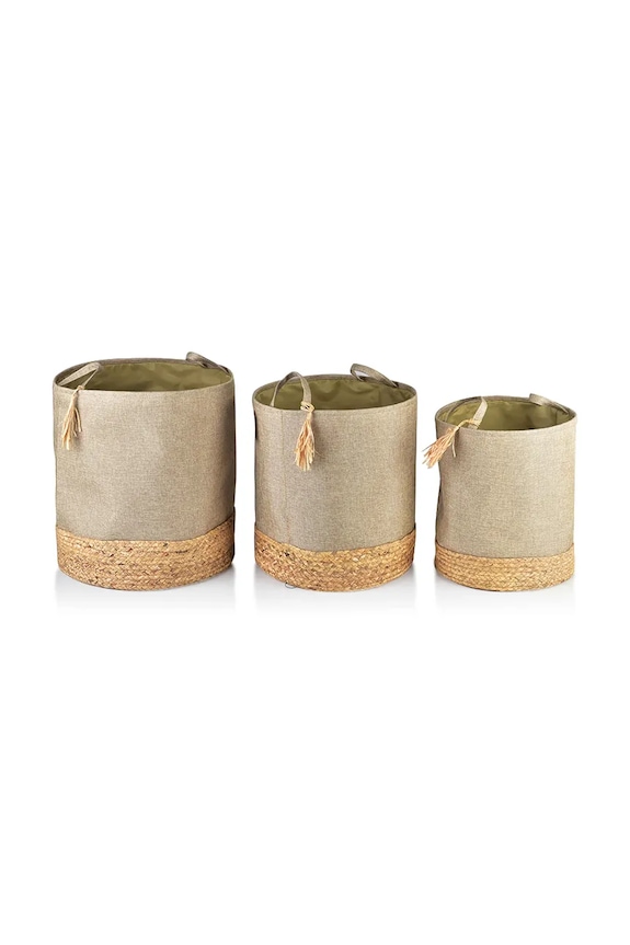 Affek Design set de coșuri de depozitare Amparo 3-pack bej HIWB7089.PROM