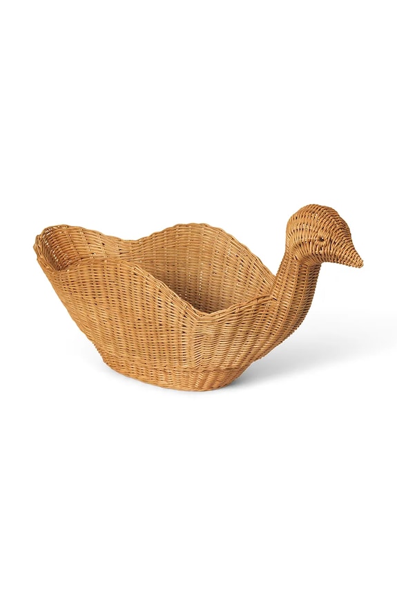 Кош за съхранение ferm LIVING Bird Braided 1104269929 бежов AA00