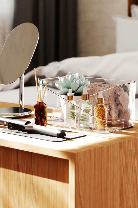 Dnevni boravak i spavaća soba Organizator pribora za kosu Umbra Glam 1016972.1226 transparentna