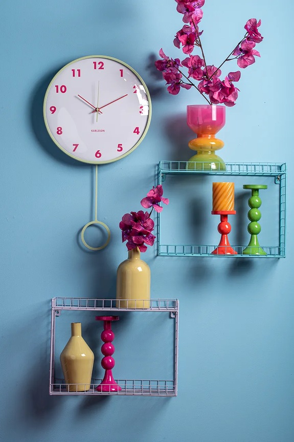 Dnevni boravak i spavaća soba Zidna polica Present Time Reja PT4257PU ljubičasta