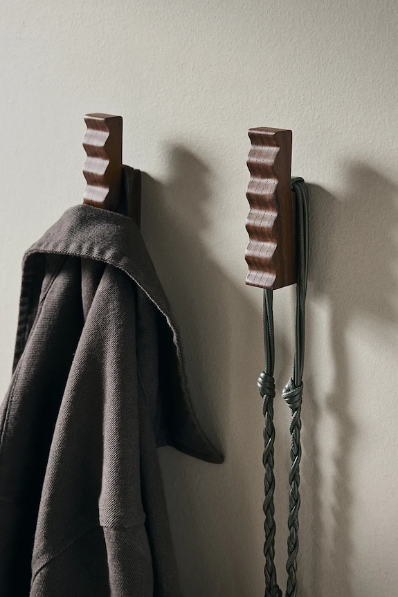 ferm LIVING appendiabito da parete Unda pacco da 2 1104268108 marrone AA00