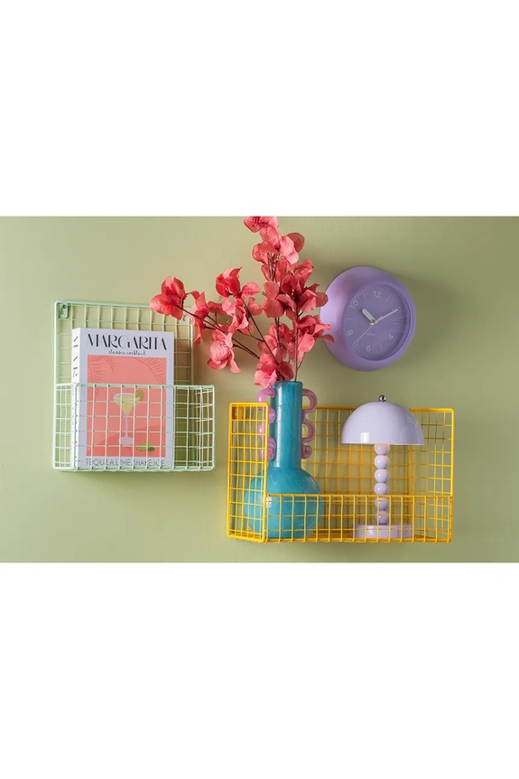 Obývací pokoj a ložnice Nástěnná police Present Time Reja PT4256BY žlutá
