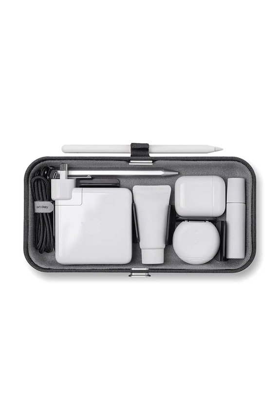 Obývacia izba a spálňa Prenosný kancelársky organizér s funkciou bezdrôtového nabíjania Orbitkey Nest v2 24 x 12 x 5 cm WNS2.BLK.104 čierna