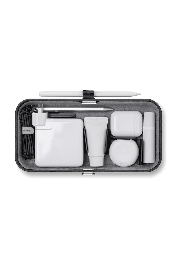 Obývacia izba a spálňa Prenosný kancelársky organizér s funkciou bezdrôtového nabíjania Orbitkey Nest v2 24 x 12 x 5 cm WNS2.BLK.104 čierna