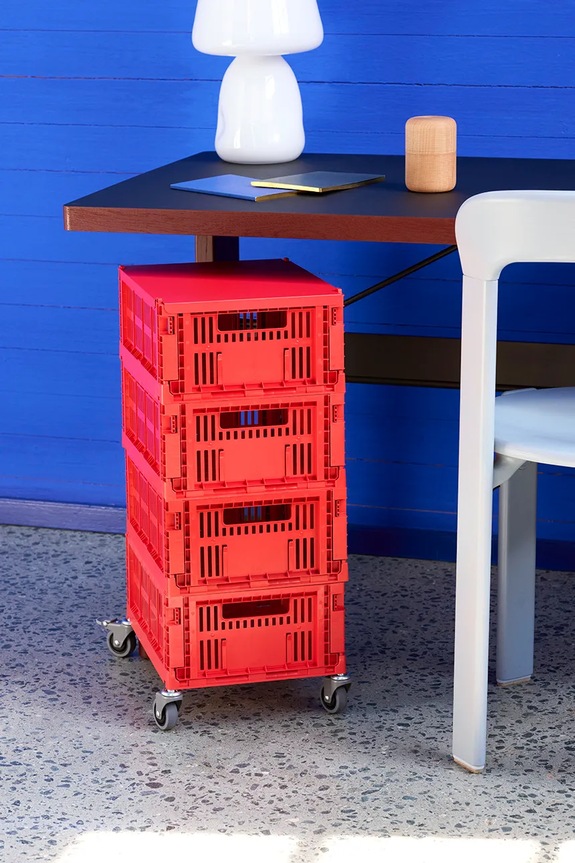 Komplet koles za zaboj HAY Colour Crate 3 x 6,5 x 9 cm 4-pack siva AC463.A908.AH66.01TV