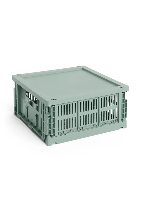 HAY pokrywka do pudełka Colour Crate M / 30 x 30 cm AE759F127AG28 turkusowy AA00