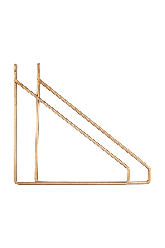 House Doctor wsporniki na półkę HDApar 25,5 x 25 cm 2-pack żółty 203660852