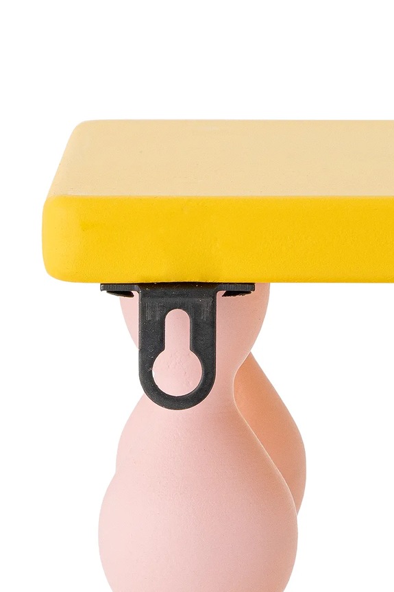 Obývací pokoj a ložnice Nástěnná police Bloomingville Bibiola 60 x 21,5 x 17 cm 82062920 žlutá