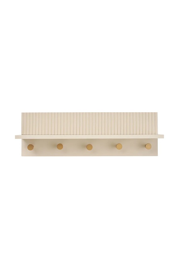Stenski obešalnik s polico House Nordic Rocca 50 x 12 x 16 cm bež 4292041