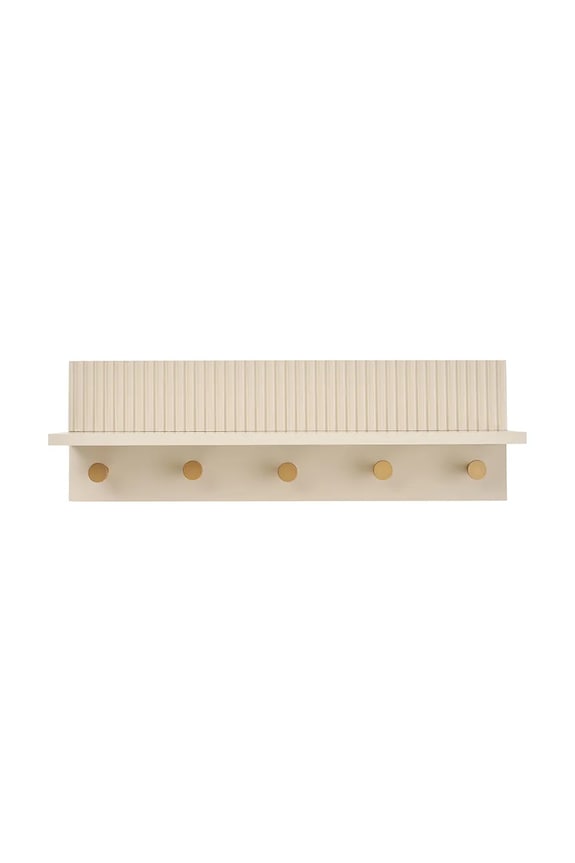 Stenski obešalnik s polico House Nordic Rocca 50 x 12 x 16 cm bež 4292041