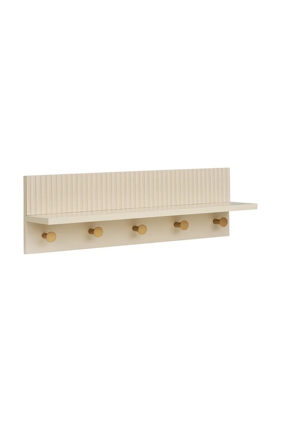 Stenski obešalnik s polico House Nordic Rocca 50 x 12 x 16 cm 4292041 bež AA00