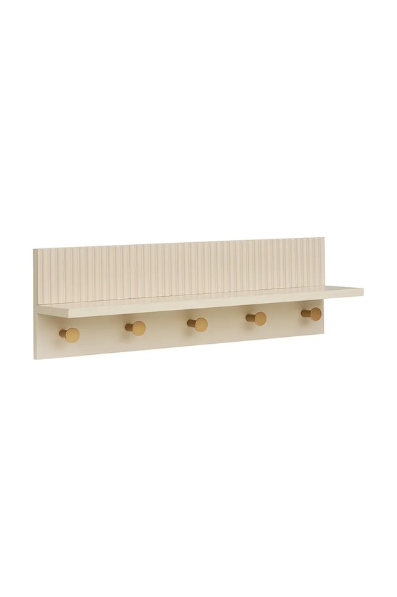 Stenski obešalnik s polico House Nordic Rocca 50 x 12 x 16 cm 4292041 bež AA00