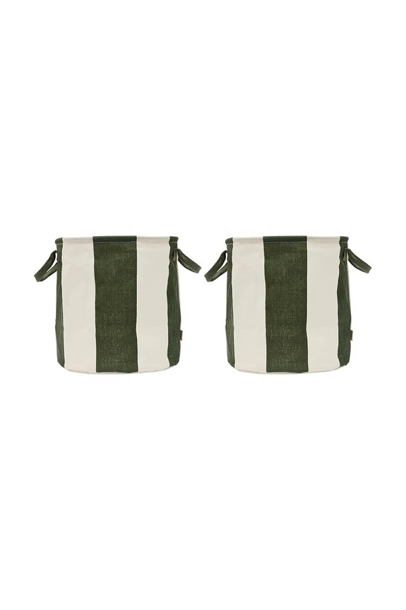 OYOY kosz do przechowywania Kara 32 x 32 x 32 cm 2-pack zielony L301461