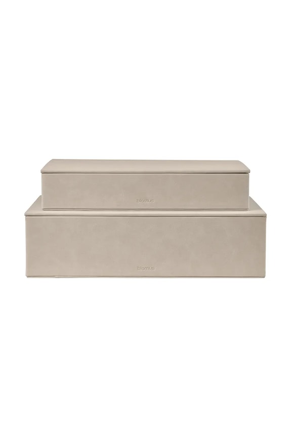 Blomus zestaw pudełek do przechowywania Sahla 5 × 25 × 7 / 40 × 30 × 11 cm 2-pack beżowy B68326