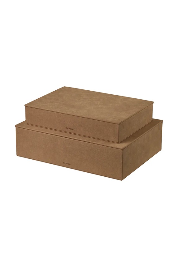 Blomus zestaw pudełek do przechowywania Sahla 35 × 25 × 7 / 40 × 30 × 11 cm 2-pack B68327 brązowy AA00