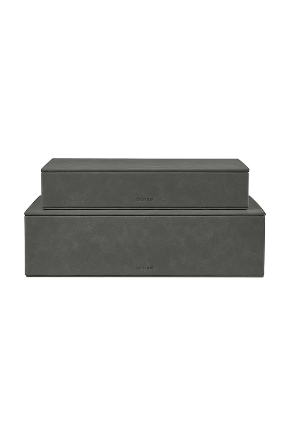 Blomus zestaw pudełek do przechowywania Sahla 35 × 25 × 7 / 40 × 30 × 11 cm 2-pack czarny B68328