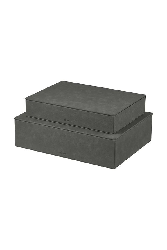 Blomus zestaw pudełek do przechowywania Sahla 35 × 25 × 7 / 40 × 30 × 11 cm 2-pack B68328 czarny AA00