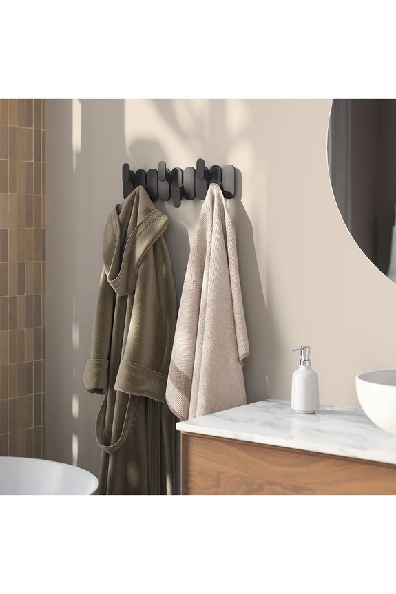 Umbra cuier de perete Tempo 16 x 47 x 6 cm negru 1022941.040