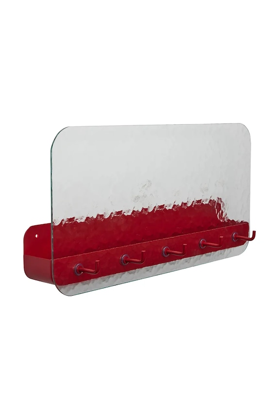 Zidna polica Hübsch Shack 60 x 13 x 30 cm bordo 021604
