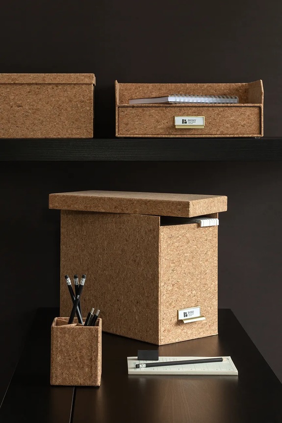 Σαλόνι και υπνοδωμάτιο Κουτί εγγράφων Bigso Box of Sweden Johan 18,5 x 35 x 26,5 cm 9441N4065.99 καφέ