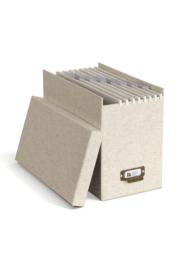 Κουτί εγγράφων Bigso Box of Sweden Johan 18,5 x 35 x 27 cm 9441N6073.99 μπεζ AA00
