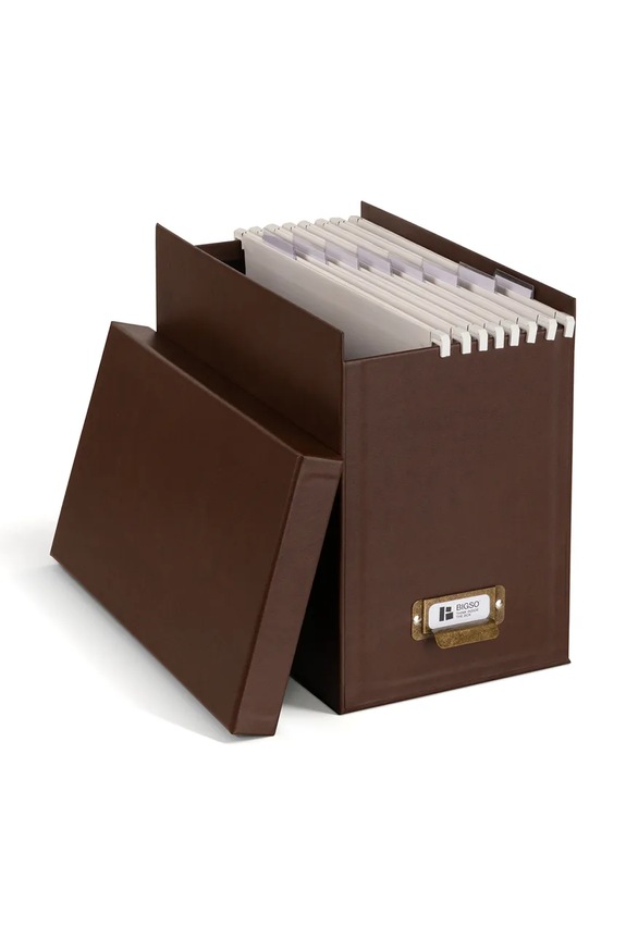 Κουτί εγγράφων Bigso Box of Sweden Johan 18,5 x 35 x 27 cm 9441R3073.99 καφέ AA00