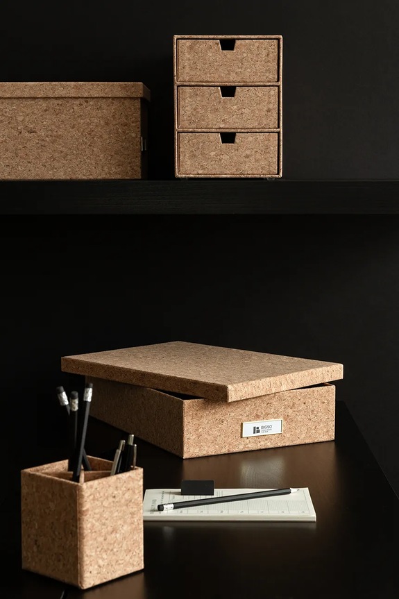 Κουτί αποθήκευσης Bigso Box of Sweden Oskar A4 26 x 35 x 8,5 cm 9451N4064.99 καφέ