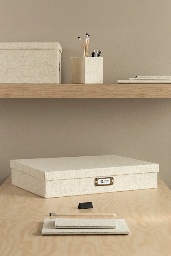 Κουτί αποθήκευσης Bigso Box of Sweden Sverker A3 43,5 x 31 x 8,5 cm μπεζ 9341N6072.99