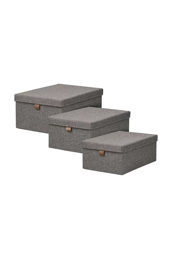 House Nordic zestaw pudełek do przechowywania Noto 3-pack szary 4401573