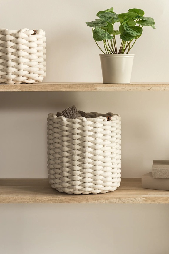 Bigso Box of Sweden kôš na skladovanie z textilného materiálu 25 x 25 cm biela 6991S0901.99