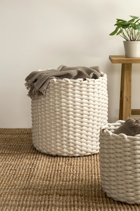 Bigso Box of Sweden kôš na skladovanie z textilného materiálu 40 x 40 cm biela 6992S0901.99