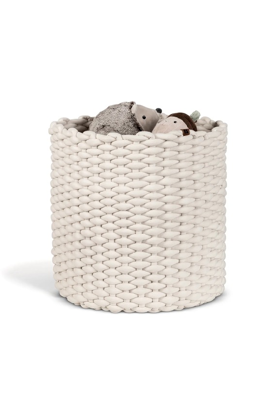 Obývacia izba a spálňa Bigso Box of Sweden kôš na skladovanie z textilného materiálu 40 x 40 cm 6992S0901.99 biela