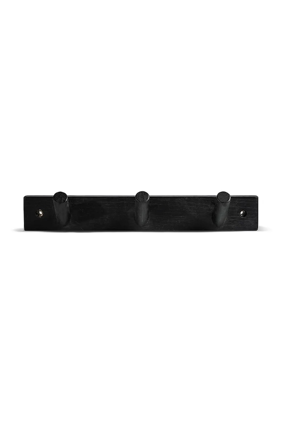 Byon wieszak ścienny z drewna dębowego 30 x 6 x 5 cm czarny 5281400301