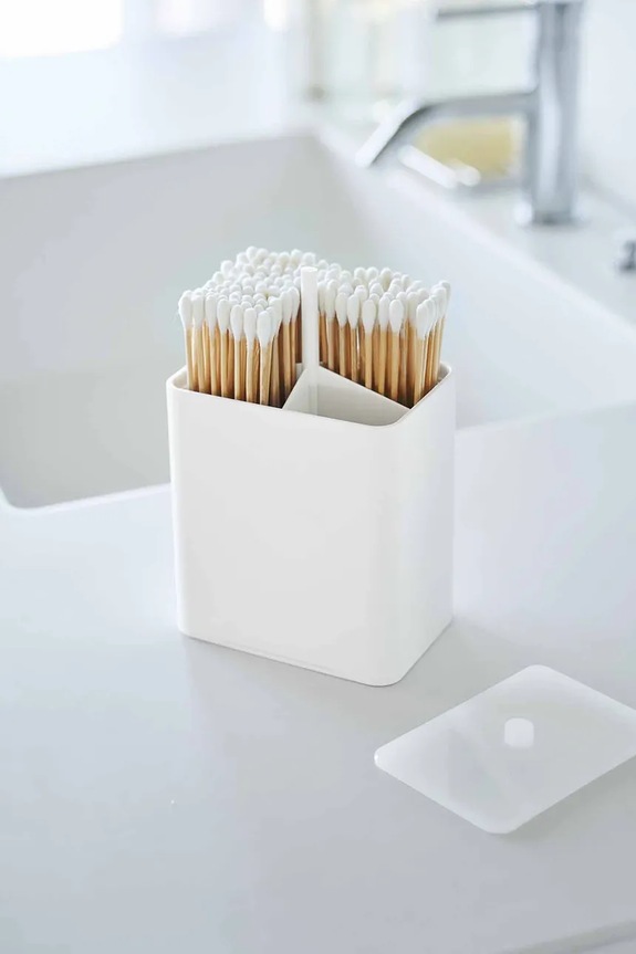 Yamazaki organizator pentru depozitare din plastic 9,6 x 6,6 x 10,8 cm alb 10284