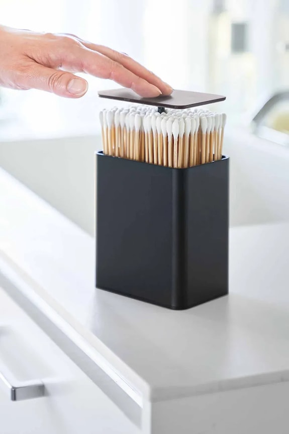 Living și dormitor Yamazaki organizator din plastic 9,6 x 6,6 x 10,8 cm 10285. negru